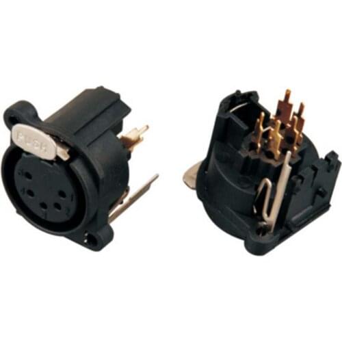 300 pcs XLR Panel-Mount Female 5Receptacle A Vertical/Pcb Mounting Black Part