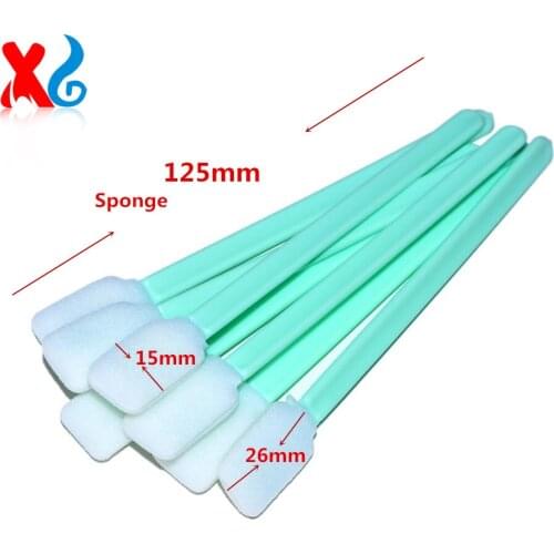 500PCS Compatible Solvent Foam Tipped Cleaning Swab Roland Mimaki Mutoh Format Printer Replacement for HP Printhead Cleaning