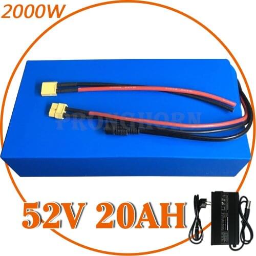 52V Lithium Ebike Battery 52V 10Ah 13Ah 16Ah 18Ah 20Ah 21Ah 25Ah Electric Bicycle Battery For 48V 500W 1000W 1500W 2000W motor