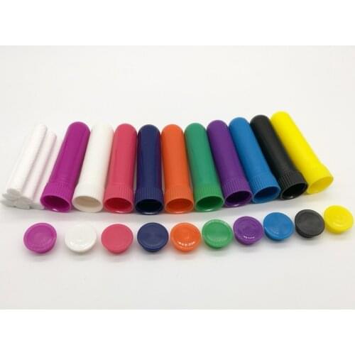 8 sets/lot Empty Container Plastic Nasal Inhaler tube for Essential Oils
