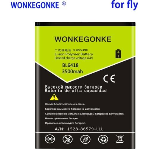 WONKEGONKE 3500mah BL6418 Li-ion Phone Battery For FLY FS403 FS 403 BL 6418 High Quality Batteries