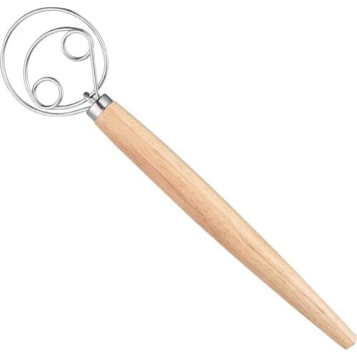 Danish Dough Whisk - Stainless Steel Danish Dough Hook,for Hand Mixing, Bread Hook, Pizza and Bread Pastry Making