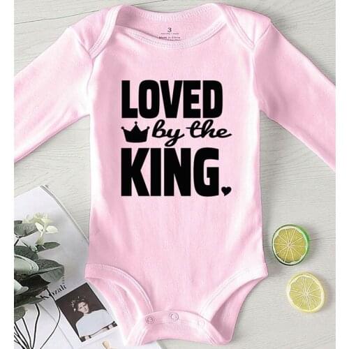 Jumpsuit Kids Autumn Newborn Boy Outfits Toddler Winter Clothes Infant Clothing Baby Girl Romper Printing Loved The King