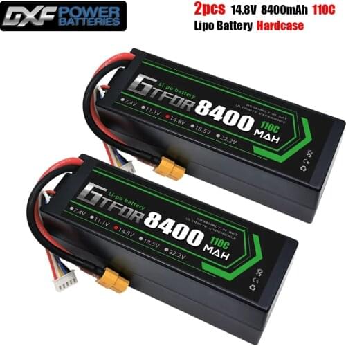 GTFDR Lipo 4S Battery 14.8V 6200mah 100C T Deans XT60 EC5 XT90 XT90-S Hard Case For 1/10 1/8 Buggy Car Airplanes Boats RC Part
