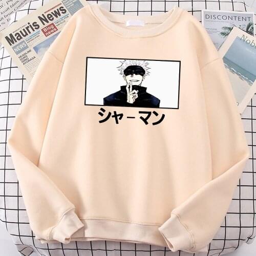 Jujutsu Kaisen Anime Satoru Gojo Hoodie Loose Fleece Clothing For Male Stree Fashion Style Tracksuit Comfortable Sweatshirt Men