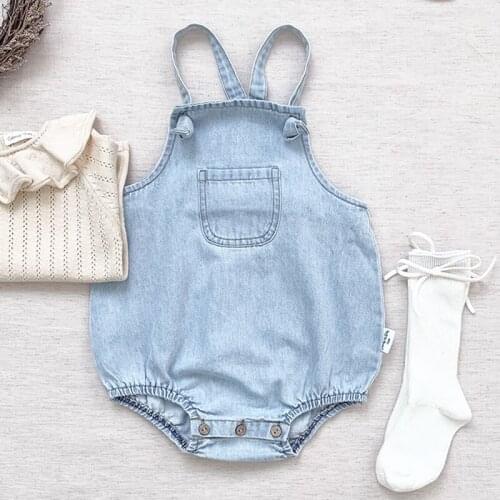 Spring Kids Baby Girl Rompers Girl Sleeveless Pure Color Rompers Autumn Baby Girl Newborn Rompers Clothes