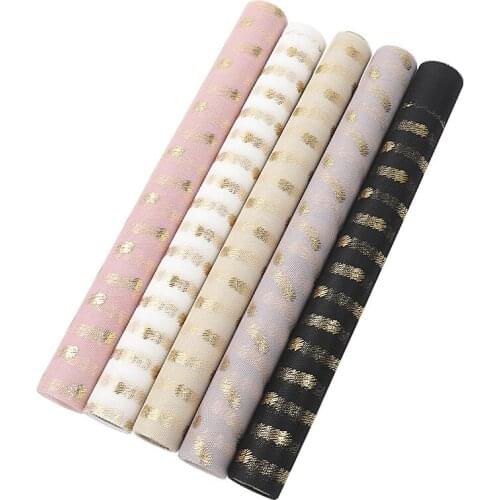 Korean style Glitter mesh bouquet packaging flower wrapping paper flower gauze wedding christmas decorations mesh rolls