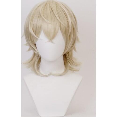 SARAZANMAI Niiboshi Reo Short Wigs Heat Resistant Synthetic Hair Cosplay Costume Wigs + Wig Cap