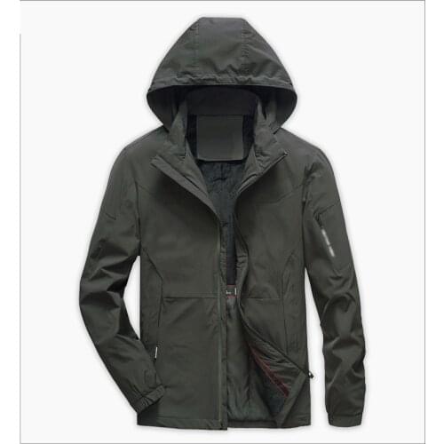 2019 New arrival fashion men fleece jacket coat hooded outwear zipper overcoat bigi size oversized male outfit TOPS 4XL 5XL 6XL