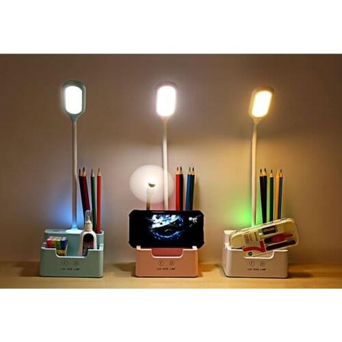 Multifunction USB Night LIghts Lamp Led Desk Lights Lamp Kids Touch Dimmer Eyes Protection Table Lamps
