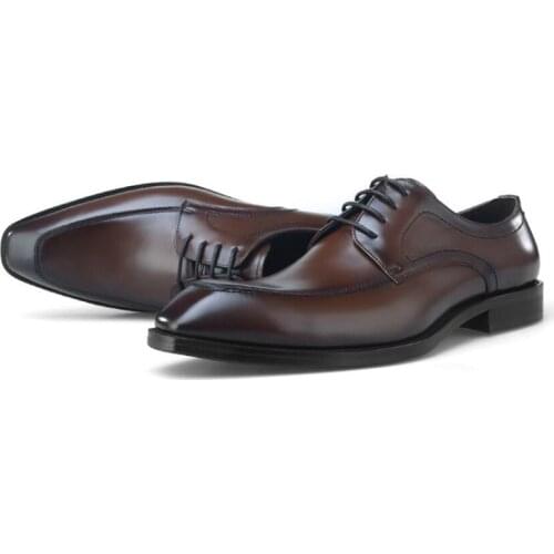Sipriks Brown Calf Leather Dress Shoes Of Men Luxury British Style Wedding Derby Shoe Topsiders Business Career Boss Gents Suits