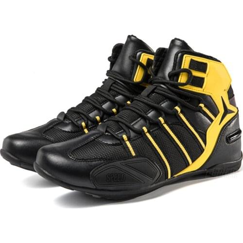 Men Casual Motorcycle Boots Moto Motorbike Boots Breathable Riding Motorboats Motocross Protection Touring Biker Shoes