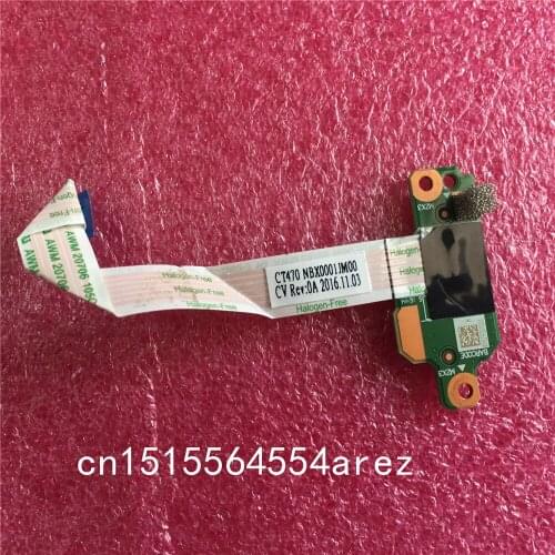 New and Original laptop Lenovo Thinkpad T470 A475 Power Button Board With Cable NS-A931 00UR510