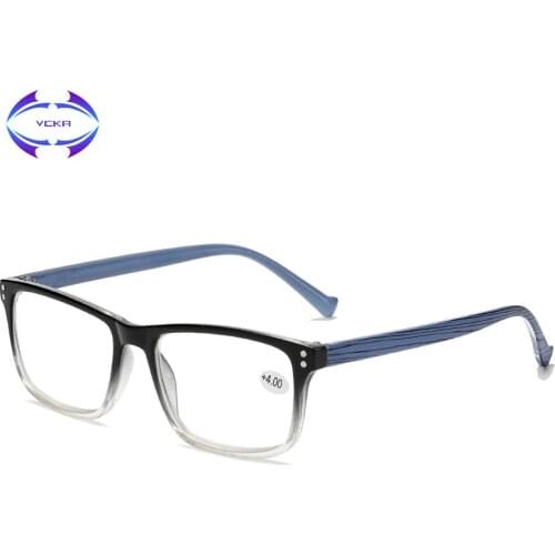 VCKA Square Reading Glasses Men Women Presbyopic Unisex Eyeglasses Fashion Sight With Diopters Oculos +1 +1.5 +2 +2.5 +3 +3.5
