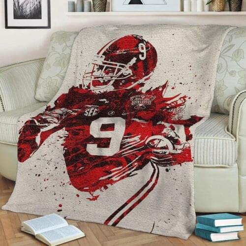 Amari Cooper Alabama 3D Print Plush Blanket Throw On Sofa Home Decor Soft Warmth Washable Nap Blanket Dropshipping
