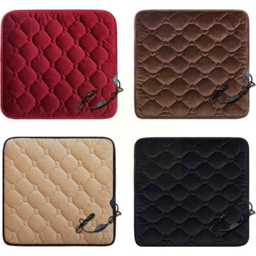 DC 12V Heated Car Seat Cushion Universal Electric Cushions Cover Car Warm Winter In Black/Beige/red Pads Heating Keep Seat S7C2