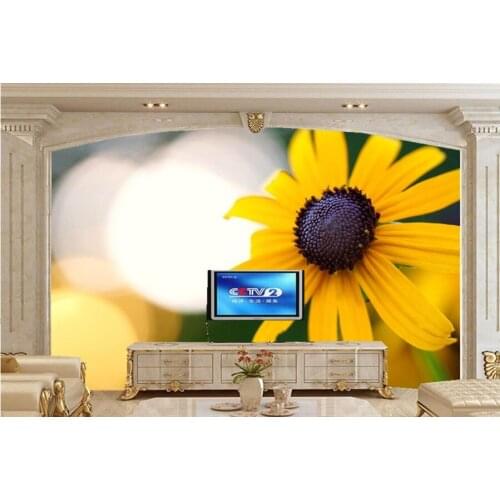 Custom Camomiles Closeup Flowers wall paper murals,living room tv sofa wall bedroom wallpaper for walls 3 d papel de parede