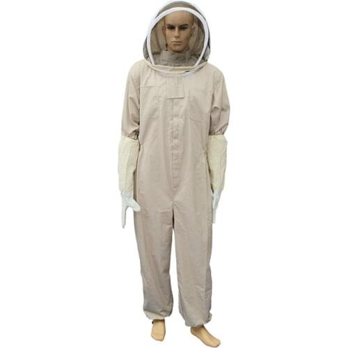 Professional Adult Bee Proof Body Suit Farm Unisex Glove Veil for Beekeepers