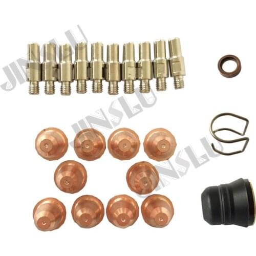 S25 S45 Plasma Cutting Torch Consumables Parts Torch spacer , Shield cup , Swirl ring , Tip PD0116-08 , Electrode PR0110 , 23PCS