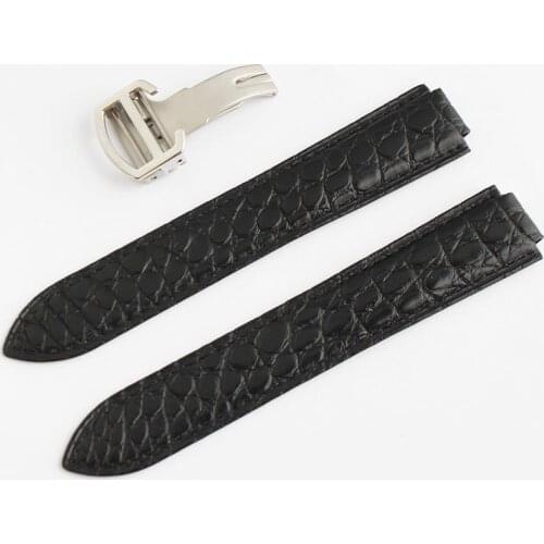 Alligator leather watch strap black bracelet band Genuine leather band 20mm strap luxe style Watch accessories
