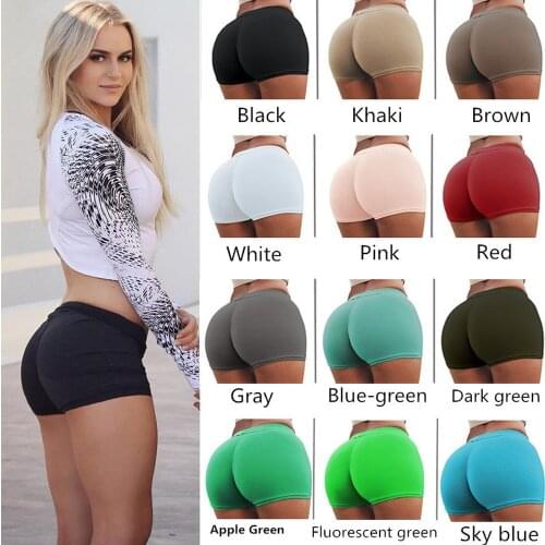Multi Colors Tight Short Shorts Women Summer Beach Casual Slim Elastic Skinny Short Fashion Sexy Ladies Hot Mini Sports Short