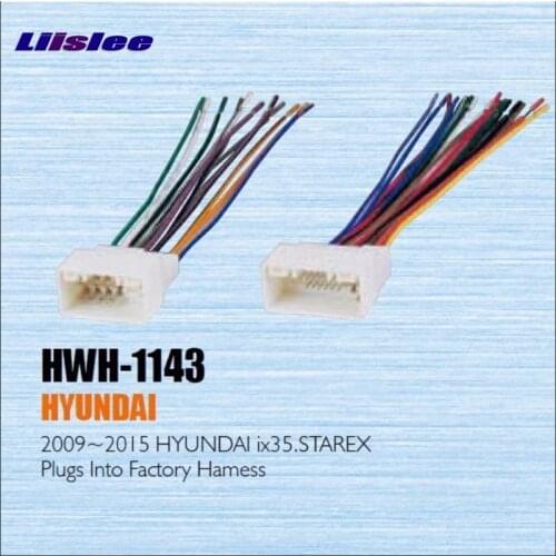 Plugs Into Factory Harness For Hyundai ix35 2009~2015 Radio Power Wire Adapter Stereo Cable/Male DIN To ISO