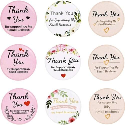 Thank You Stickers Seal Labels 9 Designs Round Thank You For Supporting My Small Business Stationery Stickers wedding decor