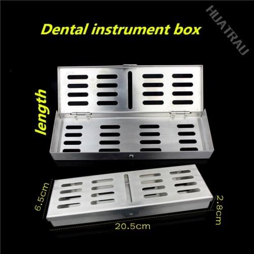 Dental material consumable equipment tool surgical instrument stainless steel sterilization disinfection box small storage case