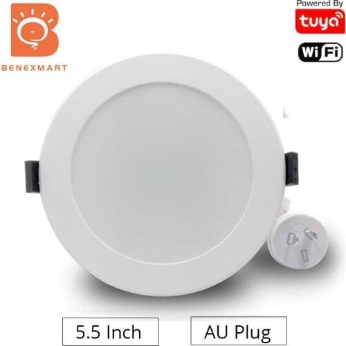 SAA Tuya WiFi 5.5 6 inch AU RGBCW Color Charging With Music for Home Party Led Downlight Ceiling Light Alexa Google Home Enable