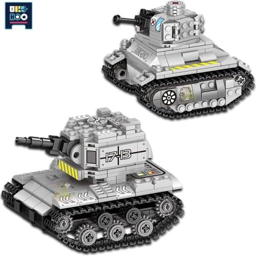 UKBOO WW2 Military warfare Tanks Model Building Blocks Soldier Weapons City Figures Bricks Educational Toys For Boys Children