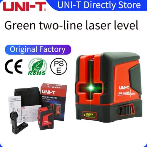 UNI-T LM570LD-II 2 Lines Laser Level Green Beam Self-Leveling Vertical Horizontal Cross Line Layout Measuring Instrument