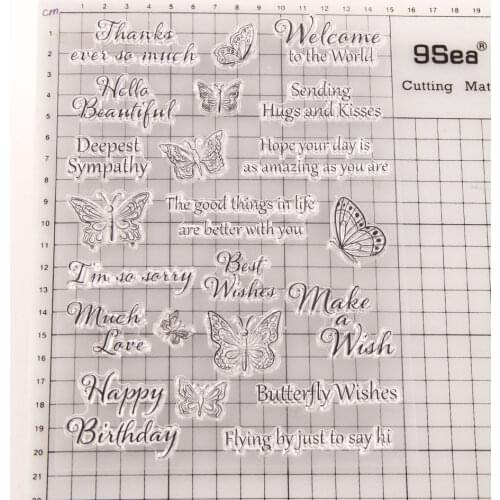 Reunion Butterfly Scrapbooking Card Album Paper Craft Rubber Roller Transparent Silicon Clear Stamp