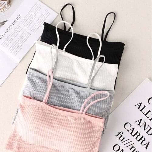 Women Sling Tube Top Sexy Bra Top Breathable Chest Pad Seamless Lingerie Shoulder Strap Threaded Beauty-back Underwear