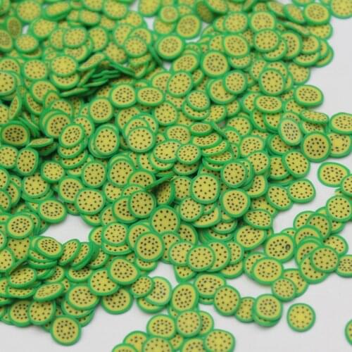 100g/Lot Yellow Watermelon Clay Slices Soft Pottery Sprinkles for Toys Decoration DIY Crafts Filler Accessories