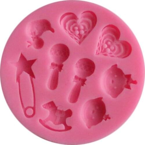 3D Fondant Silicone Gift Baby Series Chocolate Mould Silicone Party Cake Decorating Tools