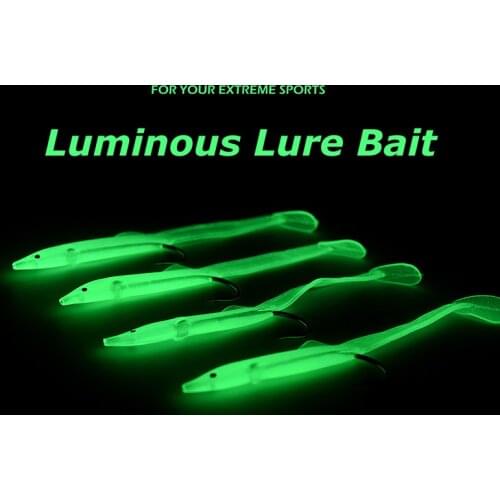 5.5cm-15cm Fishing Eel Lure Artificial Luminous Soft Silicone Baits Fishing Tackle