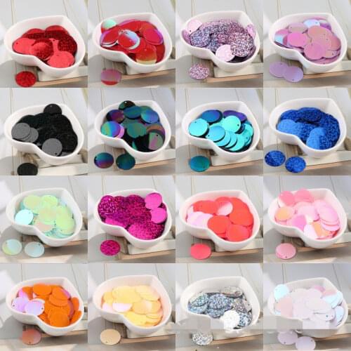 6mm/40mm Round Loose Sequins Paillettes Clothing Pendant Flakes Jewelry Accessory PVC Sewing Wedding DIY Flash Sticker Crafts