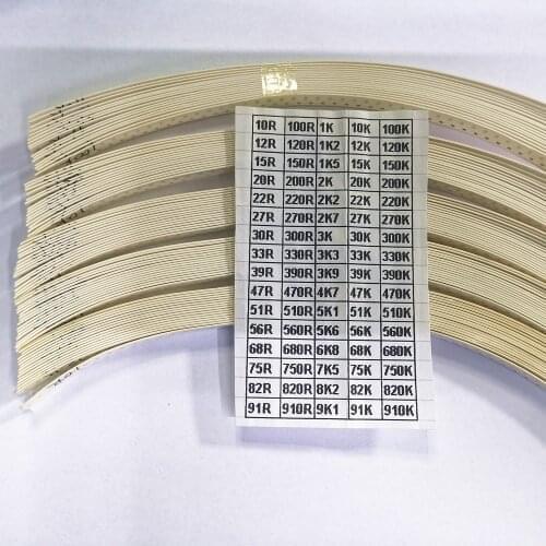 Free Shipping 80values *50pcs=4000pcs 0603 5% SMD resistor kit Assortment Set 10R~910K