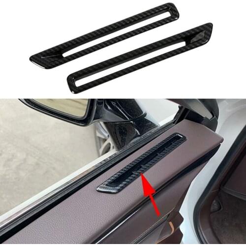 Carbon Fiber Black Trim Fit For Lexus ES350 ES300h 2019 2020 2021 Front Upper Side Air Condition Vent Outlet Cover