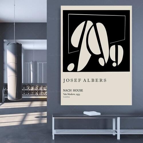 Josef Albers Digital Print, Bauhaus Poster, Boho Canvas Wall Art, Our New Home