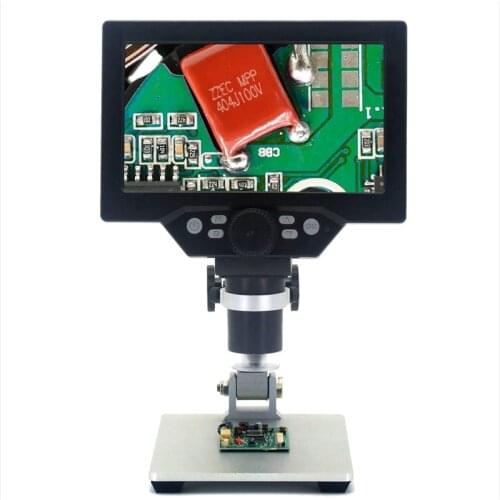 G1200 12MP 1-1200X Digital Microscope 7 Inch For Soldering Electronic Microscopes Continuous Amplification Magnifier Microscope