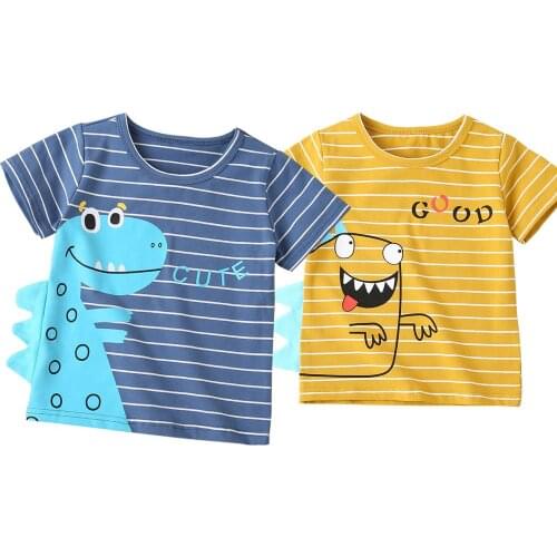 Baby clothes baby boy T-shirt summer cartoon dinosaur short-sleeved cotton top cute boy boy T-shirt baby boy casual top baby top
