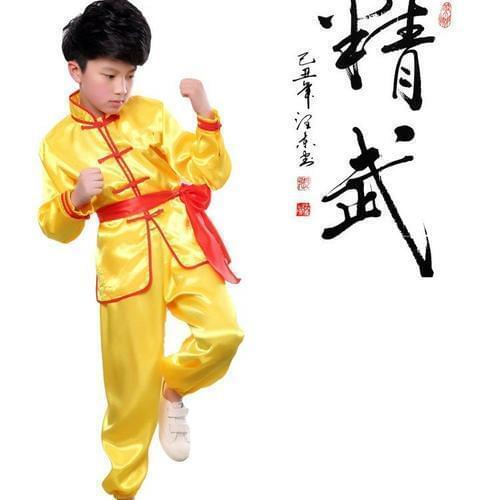 Childrens long sleeve Kungfu suit in spring and summer