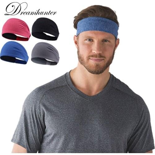 Elastic Sweat Headbands Gym Fitness Basketball Tennis Bodybuilding Sweatband Men Women Running Yoga Hair Bands Stretch Ribbon
