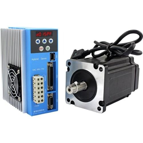Nema 34 hybrid servo stepper motor and driver kit 8.2Nm 8A 2 phase step servo AC50-80V LCDA808H+LC86H2120