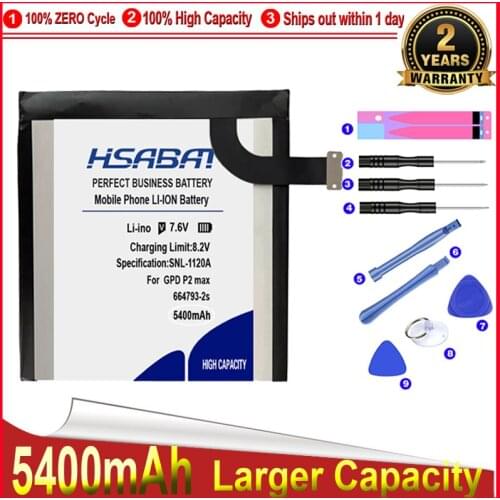 HSABAT 0 Cycle 4300mAh Battery for GPD P2 Max High Quality Replacement Accumulator