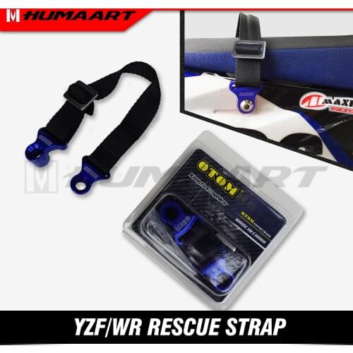 HUMAART Tugger Pull Belt Rear Rescue Strap Ramp Towing for Motocross MX Off Road Yamaha YZF WR Dirt Bikes Blue
