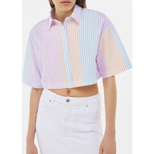 JUN WU Short Sleeve Blouses
