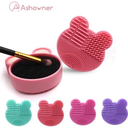 Makeup Brush Cleaner Washing Brush Pad Cleaning Mat Cosmetic Brush Cleaner Universal Make up Tool Scrubber Board Pad