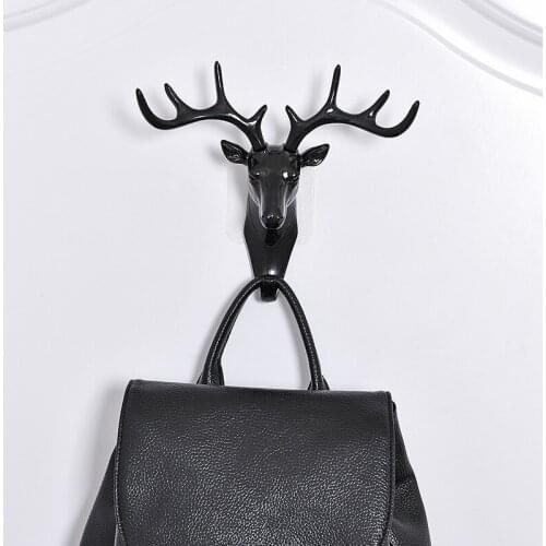 Punch Free Creative Antler Hook Wall Hanging Coat Hook Fitting Room Entrance Porch Wall Decoration Key Rack